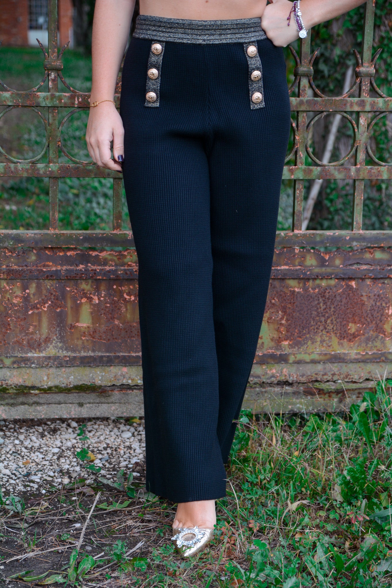 Pantaloni lurex in maglia - Trash and Luxury