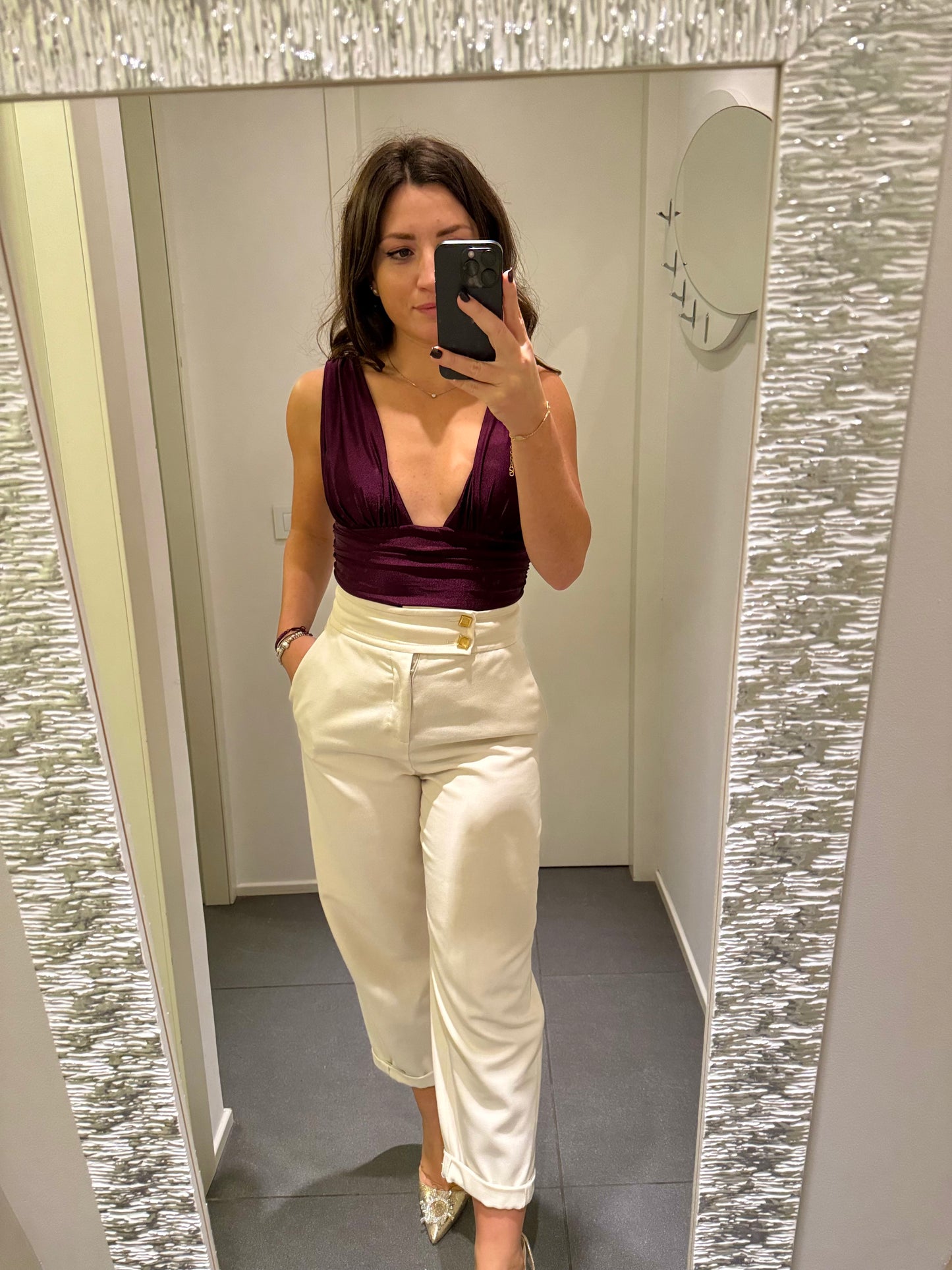 Hanna seta rouge noir