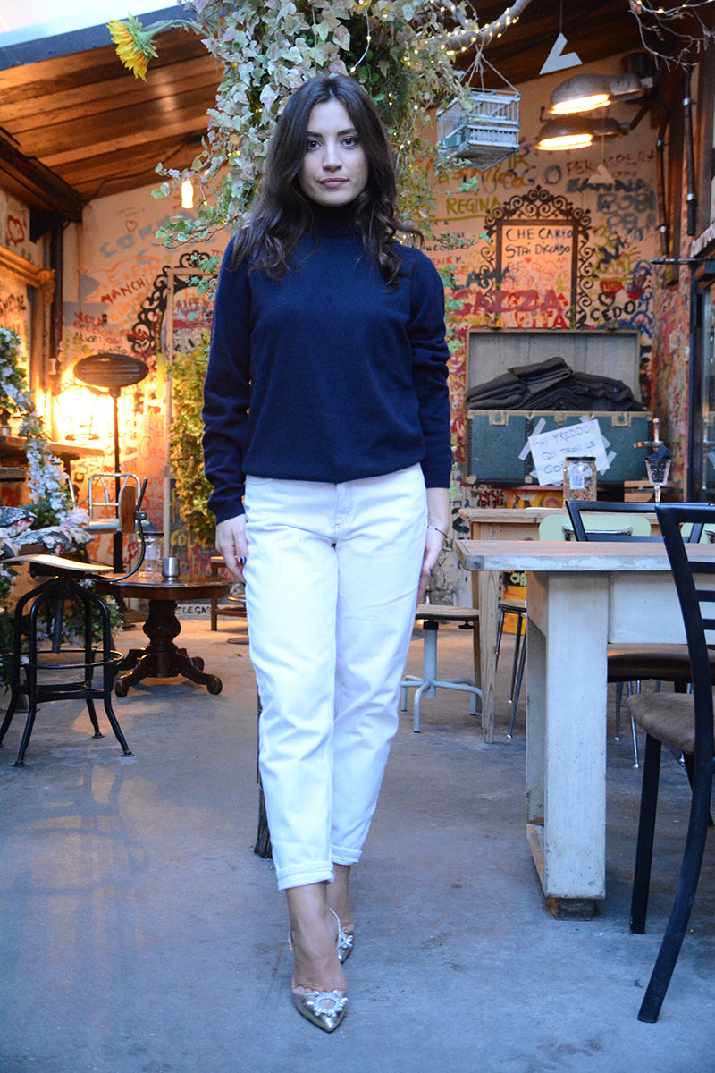 Maglione Collo Alto in Cashmere Re_branded