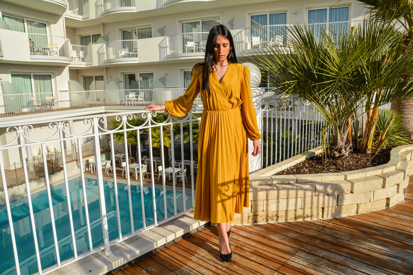 Abito lungo plissettato Frivolité