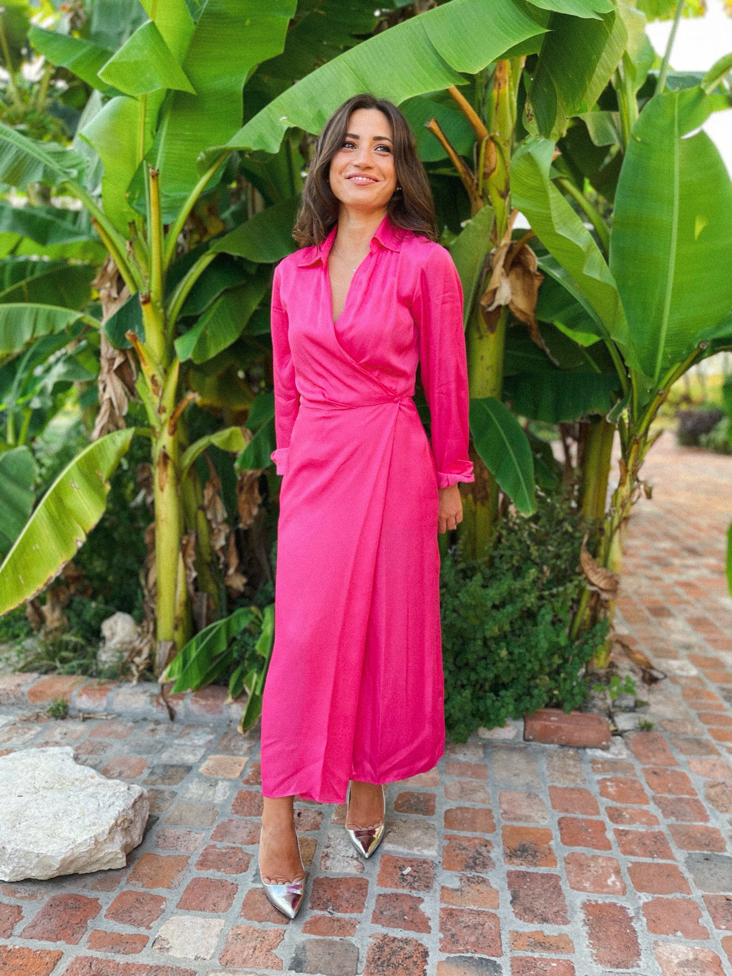 Abito lungo in viscosa