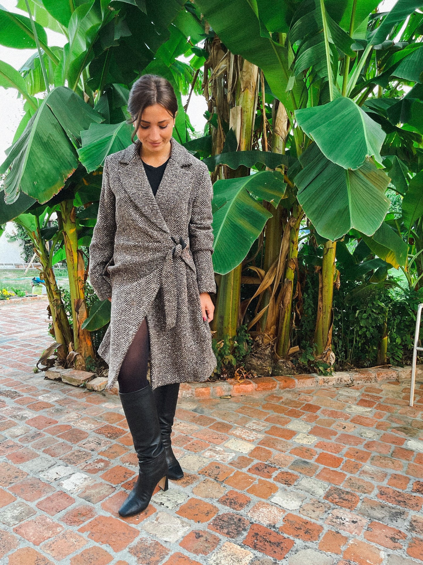 Cappotto Fantasia Spigata Frivolité