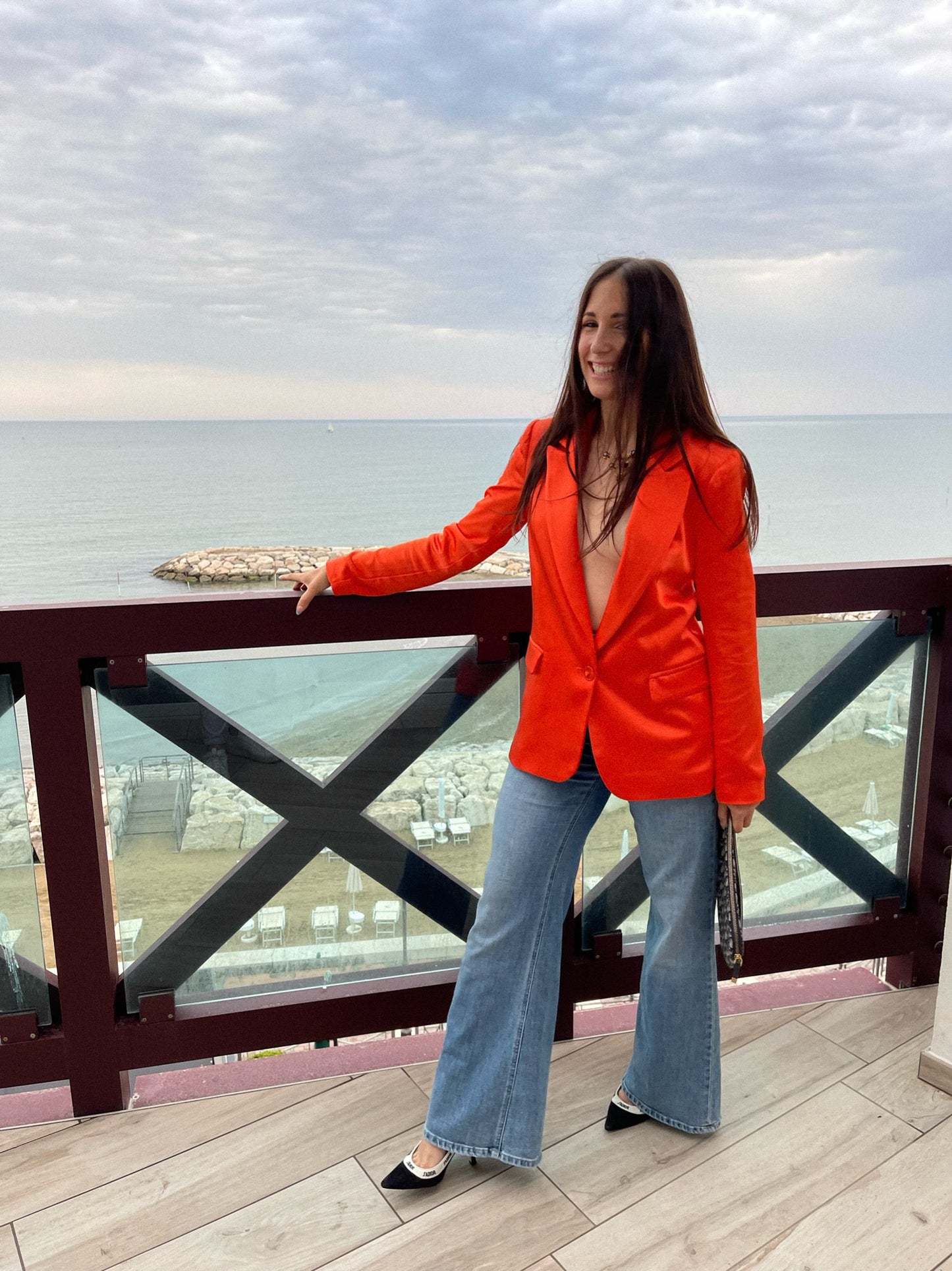 Giacca in raso Frivolitè