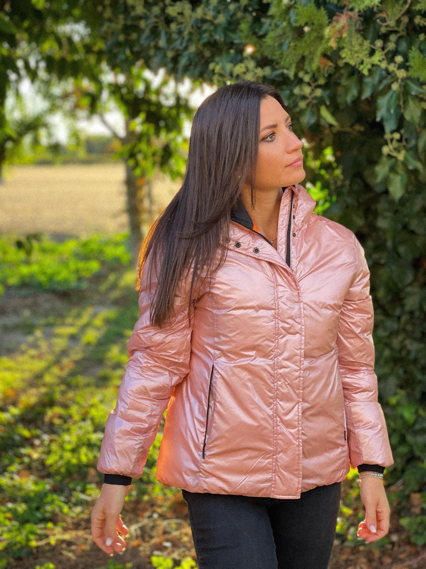 Flaminia Plus Metal Peach Pink Suns jacket